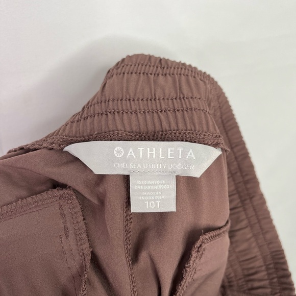 Athleta Size 10 Tall Brown Chelsea Utility Jogger Activewear Pant - Picture 3 of 10